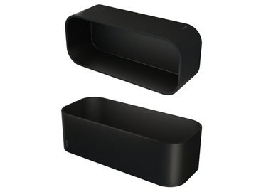 FRAME FULL BLACK - ABS shower basket / bathroom wall shelf by Coram - view 3