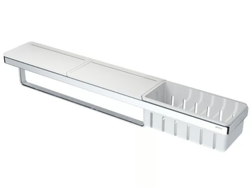 FRAME CHROME WHITE - Metal towel rack / bathroom wall shelf by Coram - view 3