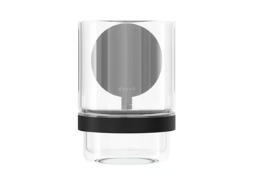 OPAL BLACK - Wall-mounted Glass and Stainless Steel toothbrush holder by Coram - view 3