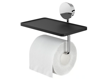 OPAL CHROME - Stainless steel toilet roll holder with shelf by Coram - view 2