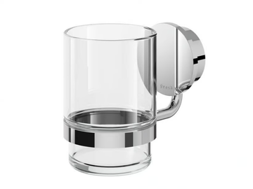 OPAL CHROME - Wall-mounted Glass and Stainless Steel toothbrush holder by Coram - view 2