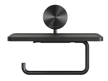 OPAL BRUSHED - Stainless steel toilet roll holder with shelf by Coram - view 3