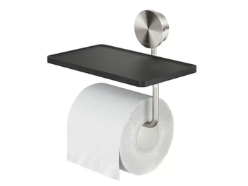 OPAL - Stainless steel toilet roll holder with shelf by Coram - view 2
