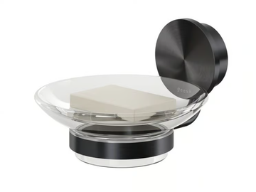 OPAL BRUSHED - Wall-mounted Glass and Stainless Steel soap dish by Coram - view 2
