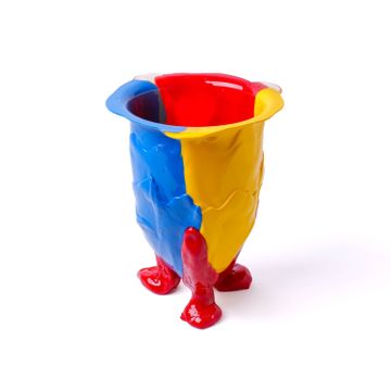 Amazonia Vase - Red, Cobalt Blue, Yellow by corsi design