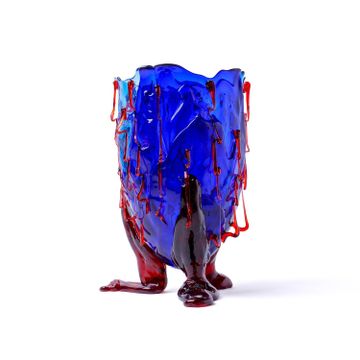 Clear Special Vase Extra Colour - Clear Blue, Blue, Dark Ruby by corsi design