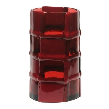 Bamboo Vase - Clear Fuchsia, Matt Cherry by corsi design