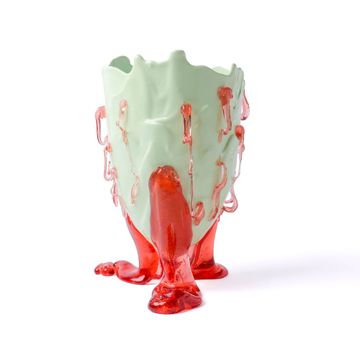 Clear Special Vase - Matt Mint And Antique Pink by corsi design