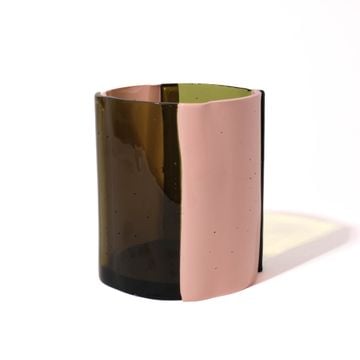 Four Lines Vase - Clear Bottle Green, Matt Salmon by corsi design