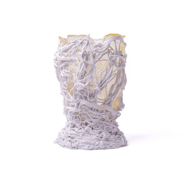 Spaghetti Special Vase L - Clear, White by corsi design