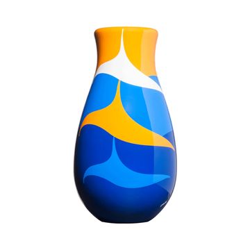 HUNAN-SEOUL 2/3 Vase - Turquoise, Blue, Yellow And White by corsi design