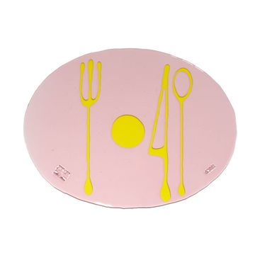 Table-Mates - Clear Antique Pink, Fluo Yellow by corsi design
