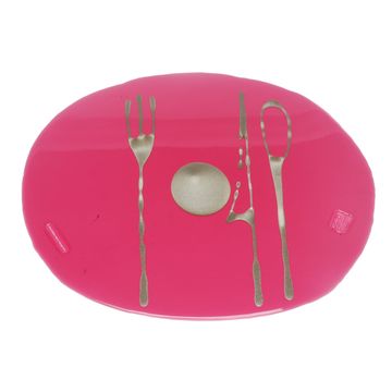 Table-Mates - Clear Fuchsia, Bronze by corsi design