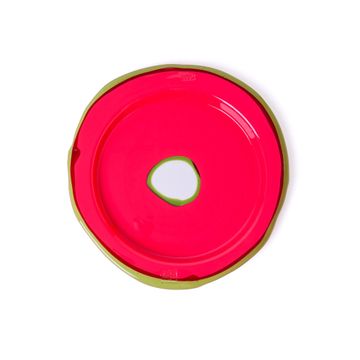 Try Tray Round - Matt Fuchsia And Clear Bottle Green by corsi design