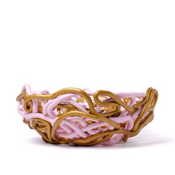 Tutti Frutti II Special Basket - Pastel Pink, Gold by corsi design