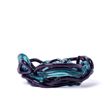 Tutti Frutti II Special Basket  S - Clear Aqua, Matt Aubergine by corsi design
