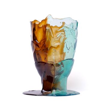 Twins C Vase - Aqua, Brown by corsi design