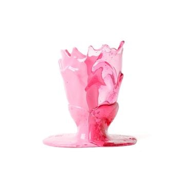 Twins C Vase S - Clear Light Fuchsia, Pink by corsi design