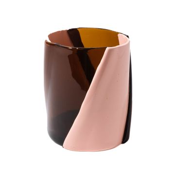 Twirl Vase - Clear Brown, Matt Salmon by corsi design