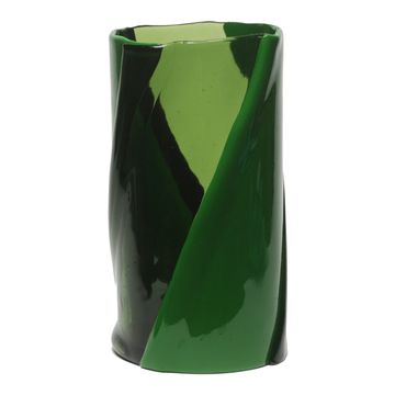 Twirl Vase - Clear Green, Matt Green by corsi design