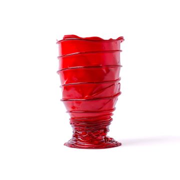Pompitu II Vase - Matt Red, Clear Red by corsi design