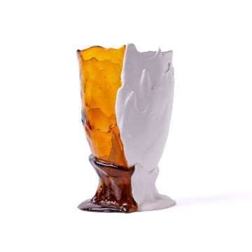 Twins C Vase - Amber, Matt White by corsi design