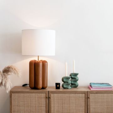 The small Ganache candle holder - Almond Green by COSIN Paris