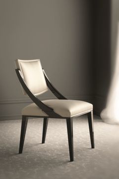 MEMORY - Upholstered leather chair by Costantini Pietro