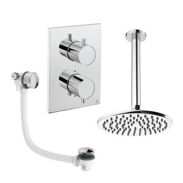 Crossbox Shower Set 7 with Fixed Head & Bath Filler by Crosswater