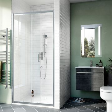 Kai 6 Sliding Shower Door with Side Panel by Crosswater