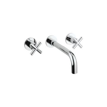 MPRO Crosshead 3 Hole Wall Basin Tap by Crosswater