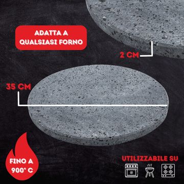 Kit Pizza Tonda ø 35 cm con Pala by Cuore Lavico - view 2