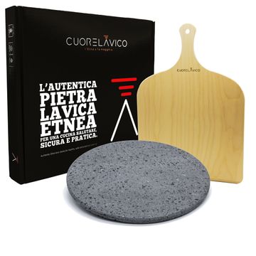 Kit Pizza Tondo Ø 31.5cm + Pala (per Fornetti Spice, G3 Ferrari, Ariete) by Cuore Lavico