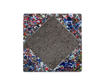 Piatto Design “Momento” in Pietra Lavica (22×22 cm) by Cuore Lavico - view 2