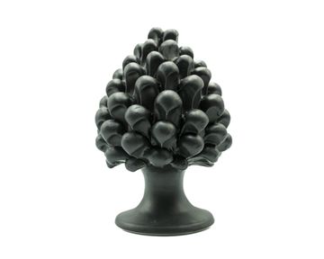 PIGNA REALIZZATA E DIPINTA A MANO H 16cm  – NERO OPACO by Cuore Lavico - view 2