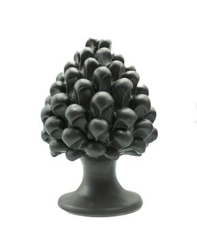 PIGNA REALIZZATA E DIPINTA A MANO H 16cm  – NERO OPACO by Cuore Lavico - view 3
