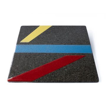 Sentieri – Sottopiatto Quadrato in Pietra Lavica Etnea (28×28 cm) by Cuore Lavico - view 3