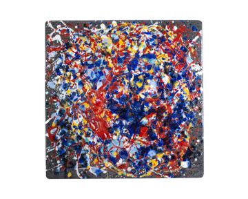 Sottopiatto / Vassoio d’Arte “Momento” in Pietra Lavica (28×28) by Cuore Lavico
