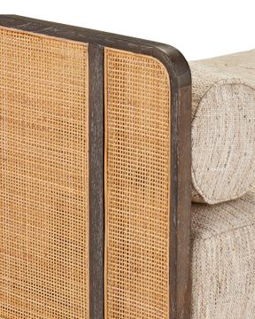 Celebes Settee, Calcutta Linen by Currey and Company - view 2