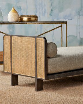 Celebes Settee, Calcutta Linen by Currey and Company - view 8