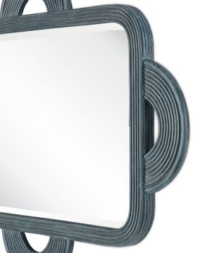 Santos Vintage Navy Rectangular Mirror by Currey and Company - view 2