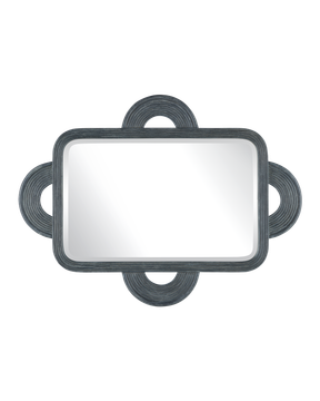 Santos Vintage Navy Rectangular Mirror by Currey and Company