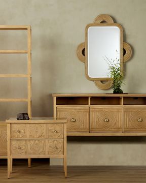 Santos Sea Sand Rectangular Mirror by Currey and Company - view 4
