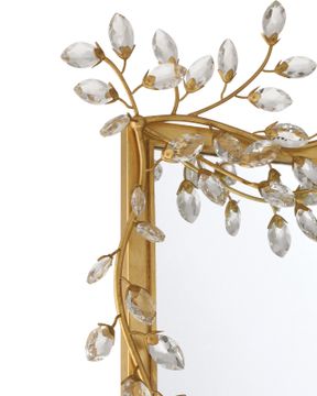 Forget-Me-Not Gold Rectangular Mirror by Currey and Company - view 2