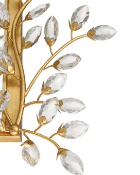 Forget-Me-Not Gold Rectangular Mirror by Currey and Company - view 3