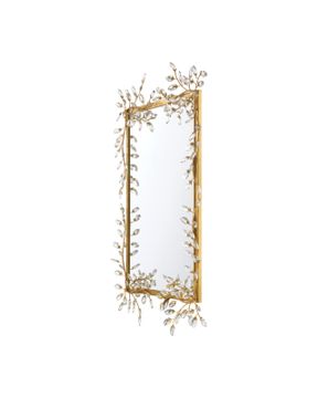 Forget-Me-Not Gold Rectangular Mirror by Currey and Company - view 5