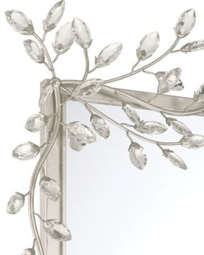 Forget-Me-Not Silver Rectangular Mirror by Currey and Company - view 2
