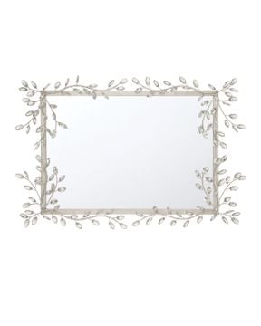 Forget-Me-Not Silver Rectangular Mirror by Currey and Company - view 4