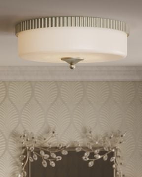 Forget-Me-Not Silver Rectangular Mirror by Currey and Company - view 9