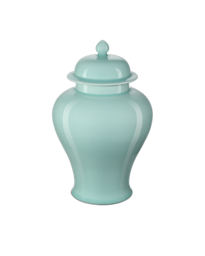 Celadon Small Green Temple Jar by Currey and Company